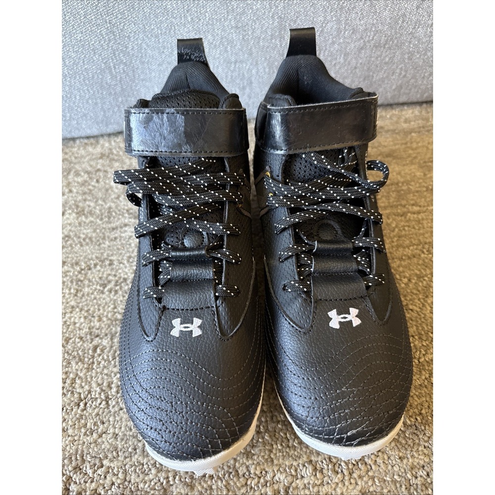 Under‎ Armor Harper 7 Cleats Size 5Y Black/Gold/White